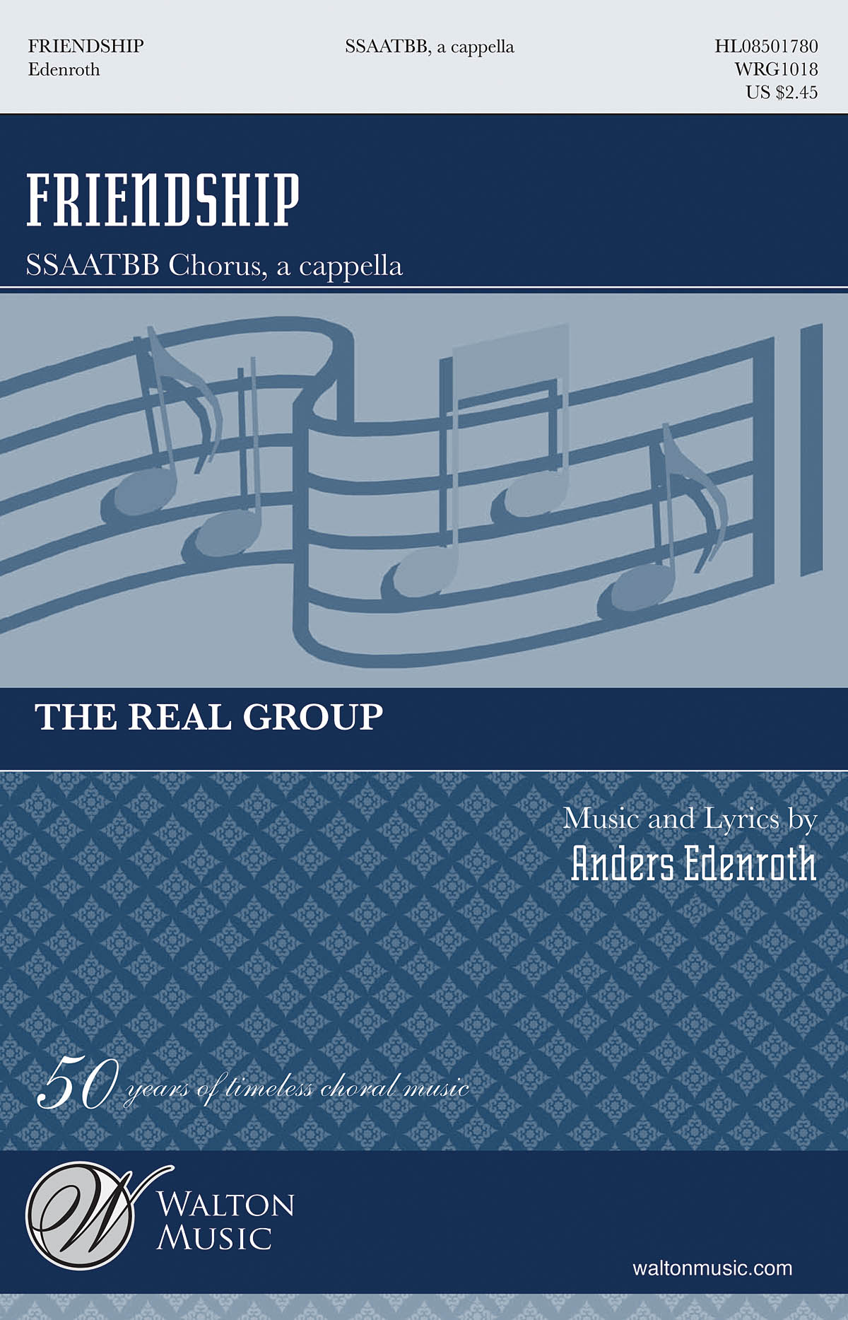 EDENROTH ANDERS FRIENDSHIP SSSAATBB A CAPPELLA CHORAL