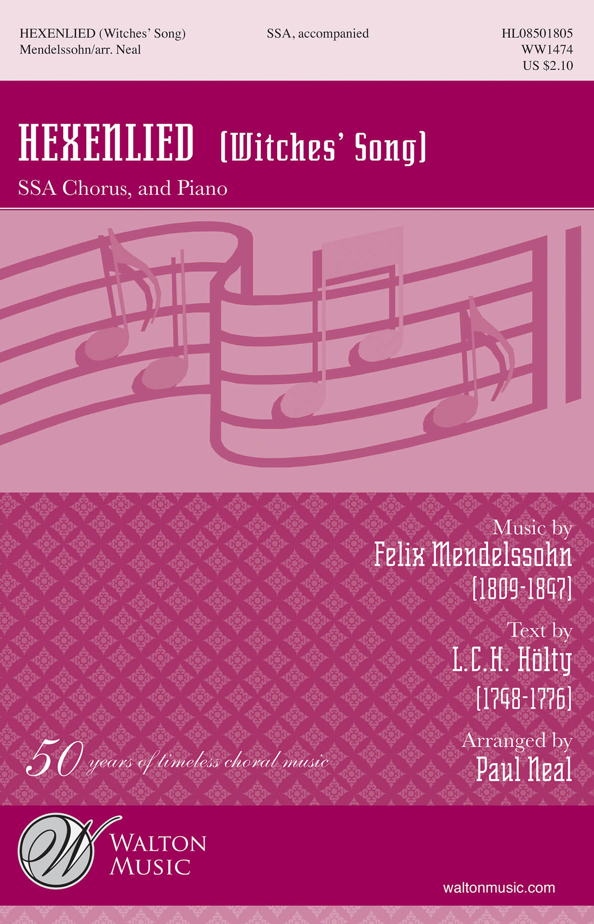 Mendelssohn Felix Hexenlied Witches' Song (Arr Neal Paul) Ssa Choral