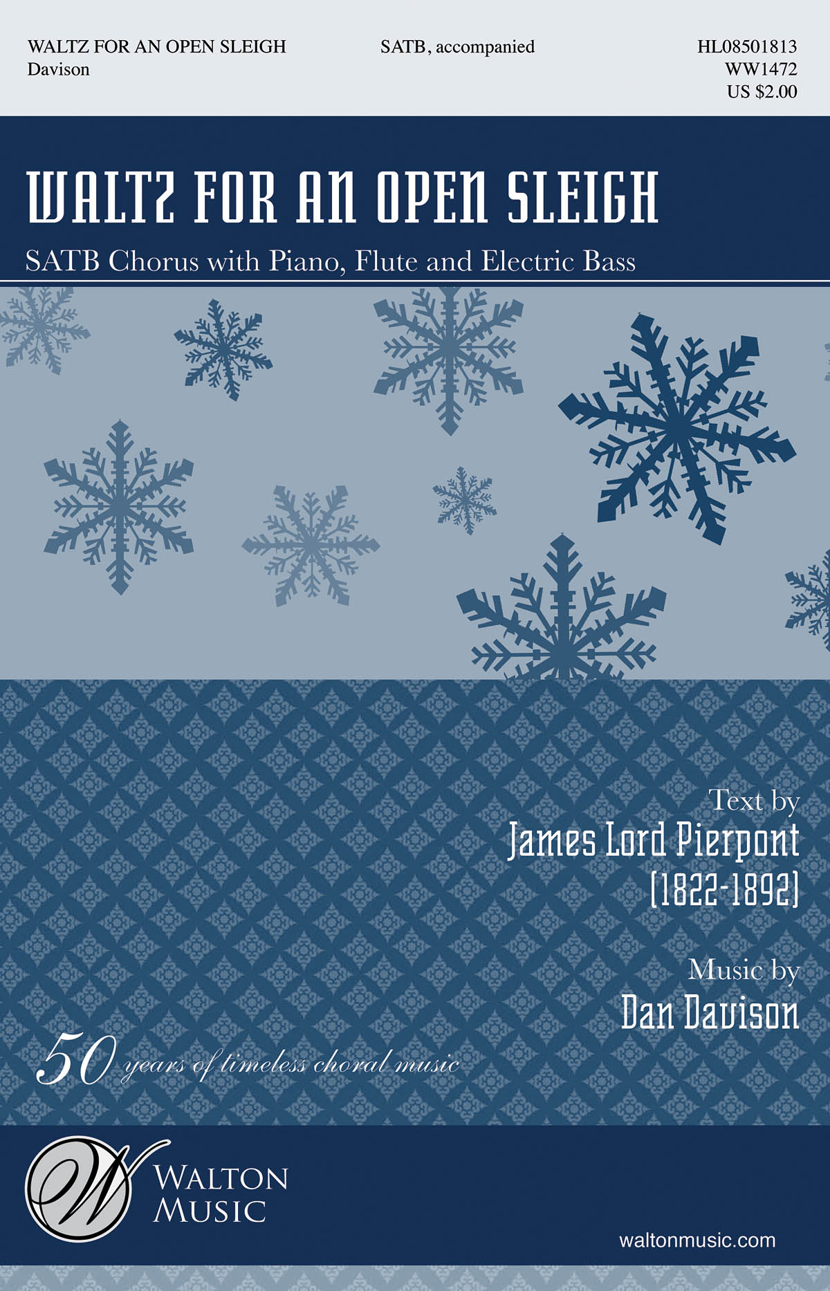 DAVISON DAN WALTZ FOR AN OPEN SLEIGH SATB CHOR