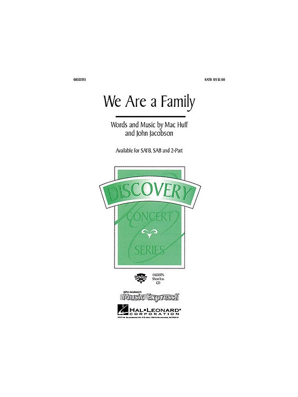 Jacobson Arr Huff We Are Family Satb