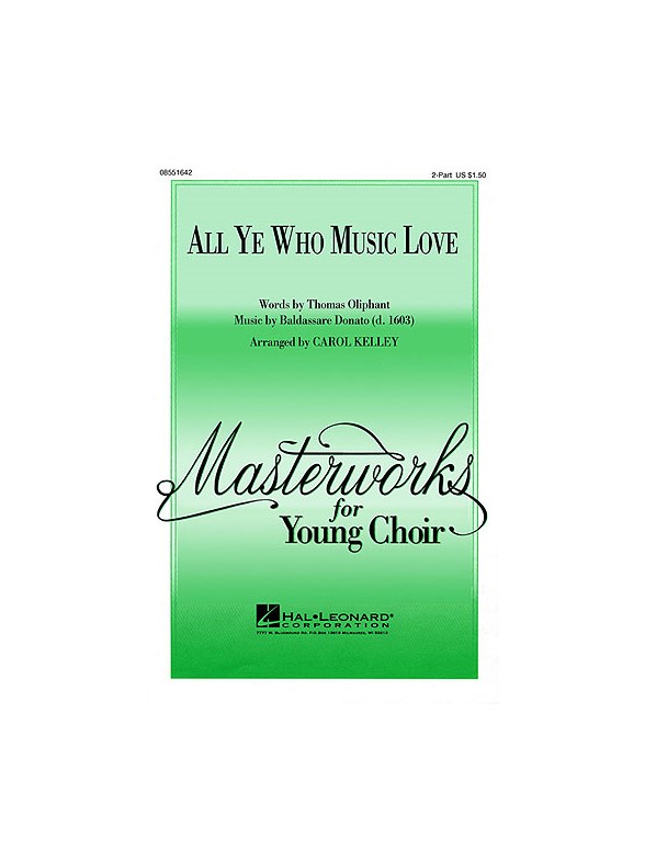 Baldassare Donato: All Ye Who Music Love