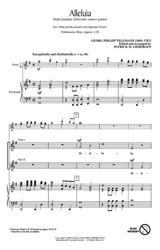 Alleluia (from Laudate Jehovam, omnes gentes)