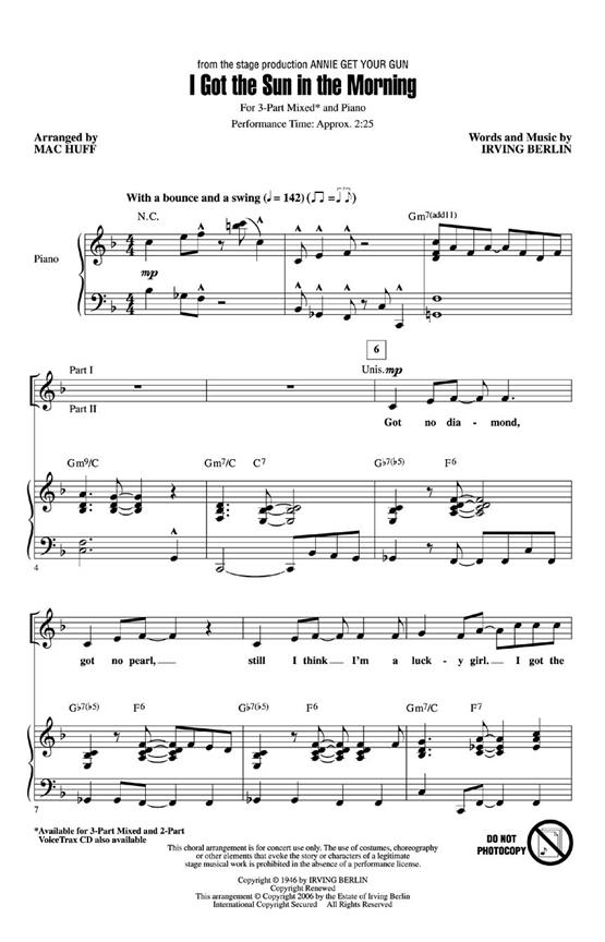 Irving Berlin: I Got The Sun In The Morning (3-Part)