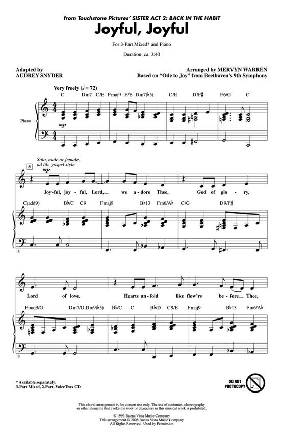 Joyful, Joyful : (from Sister Act 2: Back in the Habit) Discovery Level 3