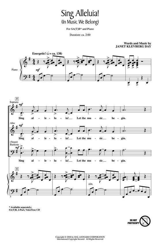 Sing Alleluia! (In Music We Belong) : Discovery Level 2