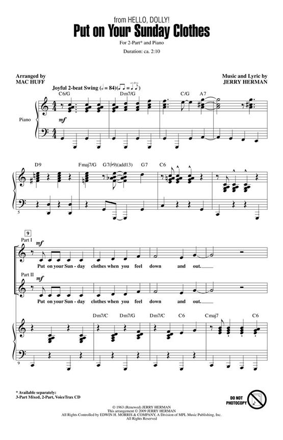 Put on Your Sunday Clothes : (from Hello, Dolly!) Discovery Level 2