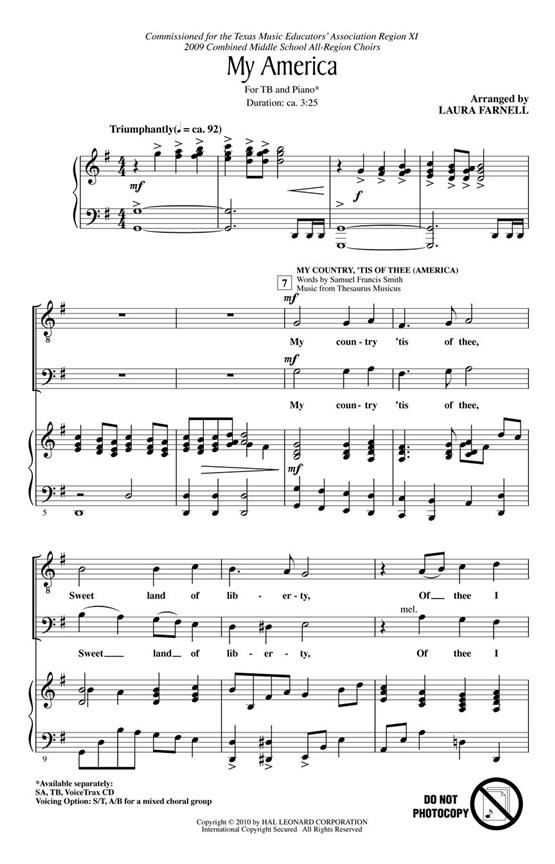 My America : (Choral Medley) Discovery Level 3