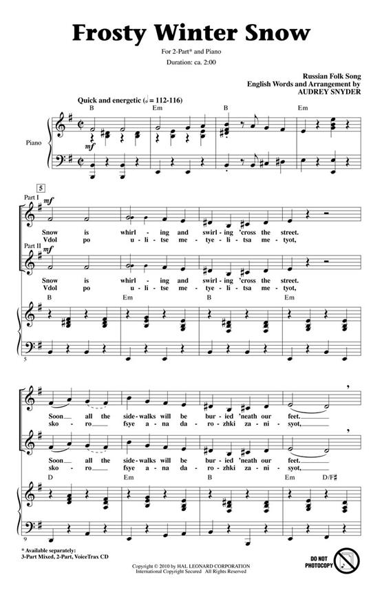 Frosty Winter Snow : (Russian Folk Song) Discovery Level 2