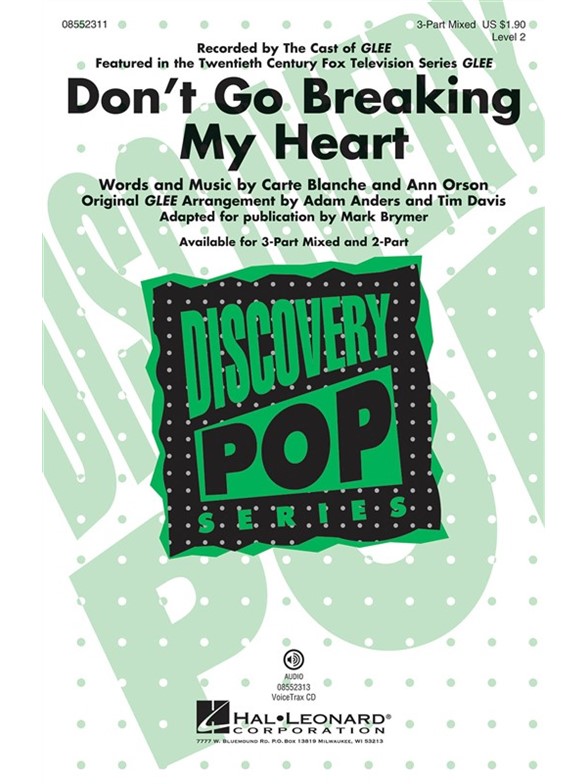 DON'T GO BREAKING MY HEART (BRYMER MARK) 3 PART MIXED CHORAL