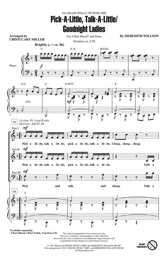 Pick-a-little, Talk-a-little/Goodnight Ladies : (from The Music Man) Discovery Level 2