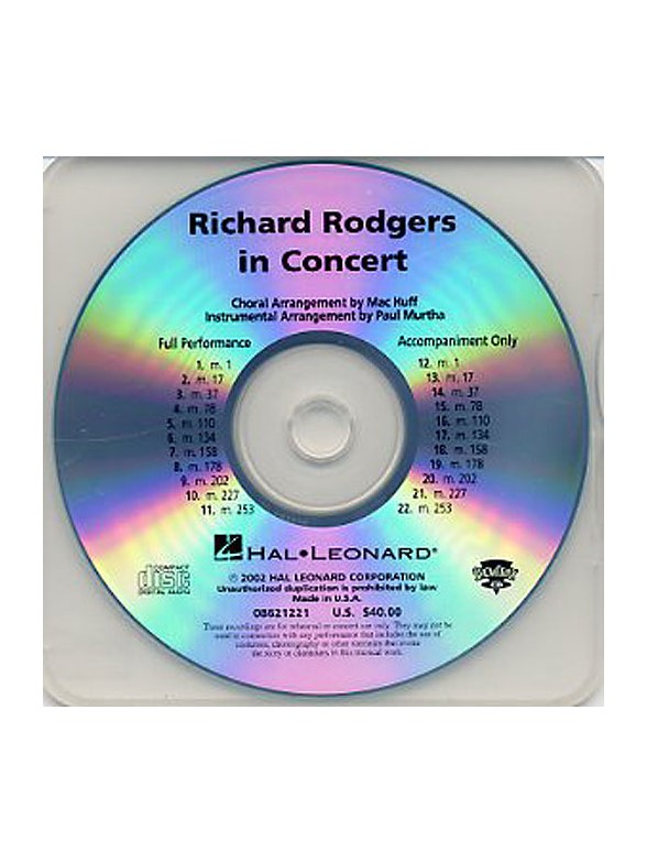 Richard Rodgers In Concert (Show Trax CD)