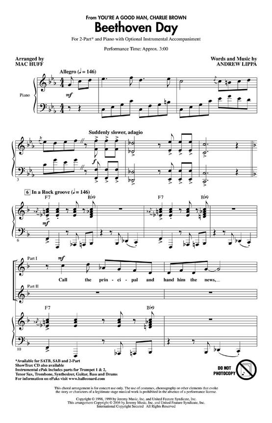 Beethoven Day : From You're A Good Man, Charlie Brown