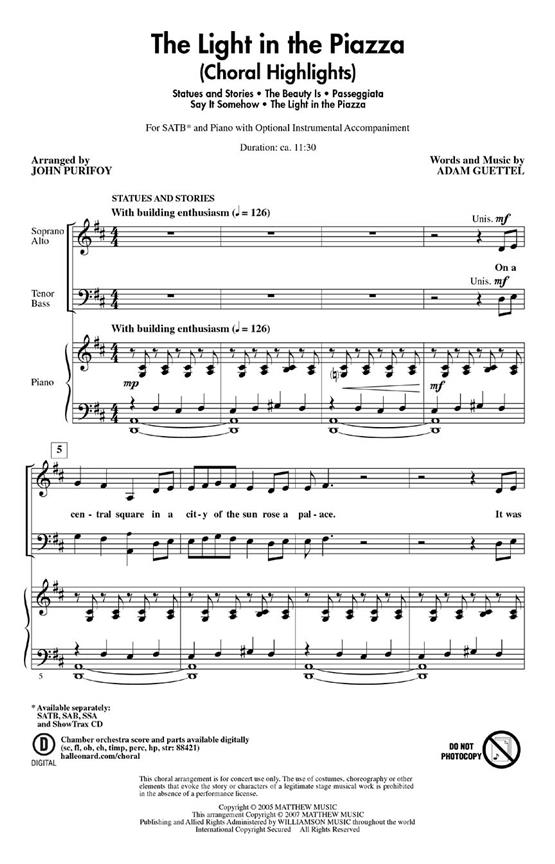 The Light in the Piazza : Choral Highlights