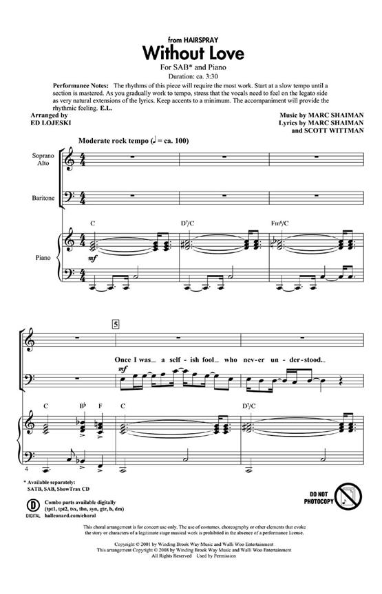 Without Love : from Hairspray