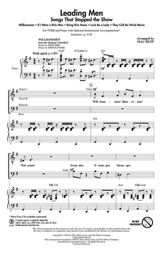 Leading Men: Songs That Stopped the Show : Medley