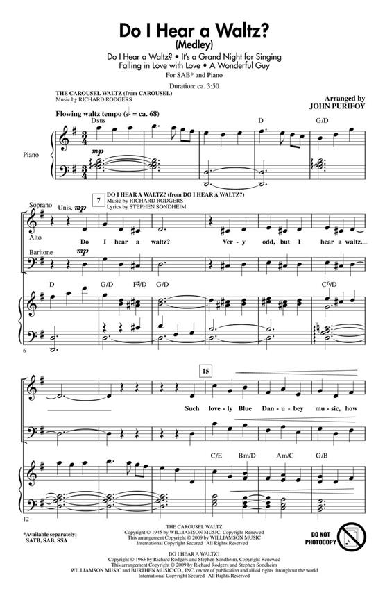 Do I Hear a Waltz? : Medley