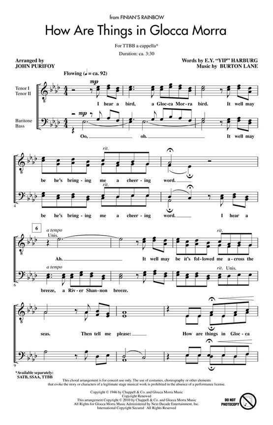 How Are Things in Glocca Morra : from Finian's Rainbow
