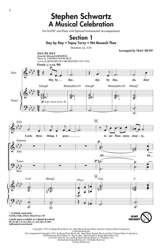 Stephen Schwartz - A Musical Celebration : Choral Medley