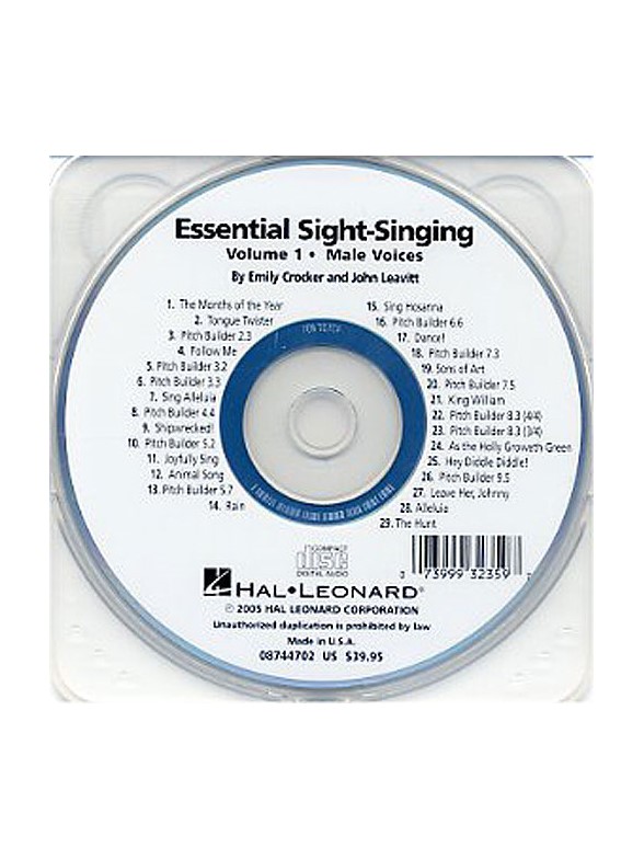 Essential Sight-Singing: Male Voices Volume 1 (Accompaniment CD)