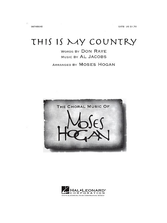 This Is My Country (SATB)