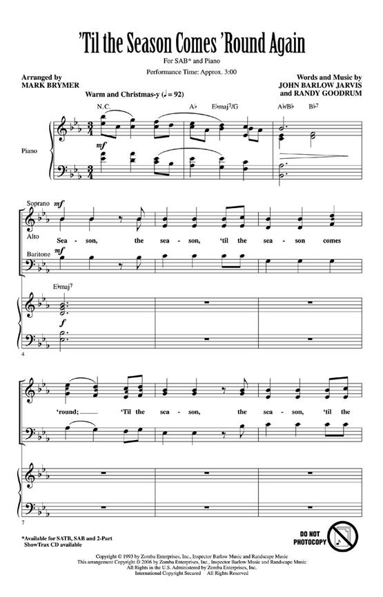 Til the Season Comes 'Round Again (Arr. Brymer) (SAB)