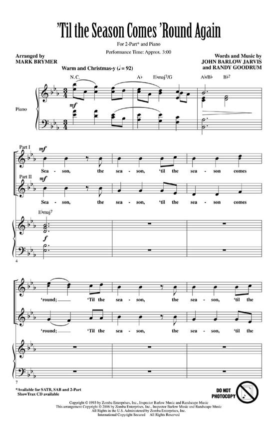 Til the Season Comes 'Round Again (Arr. Brymer) (SA)
