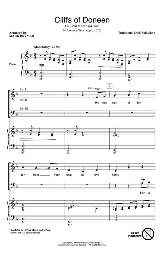 The Cliffs Of Doneen (Arr. Brymer) (3-Part)