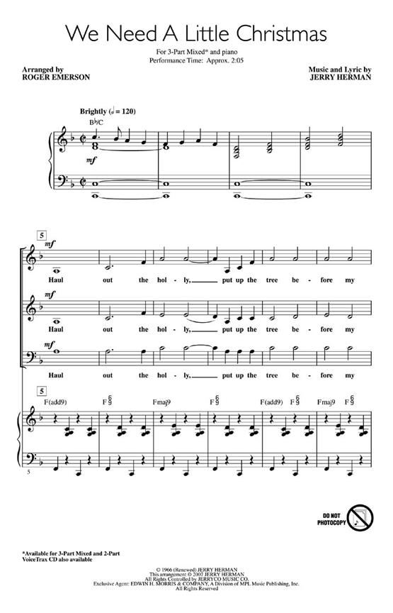 We Need A Little Christmas (from Mame)