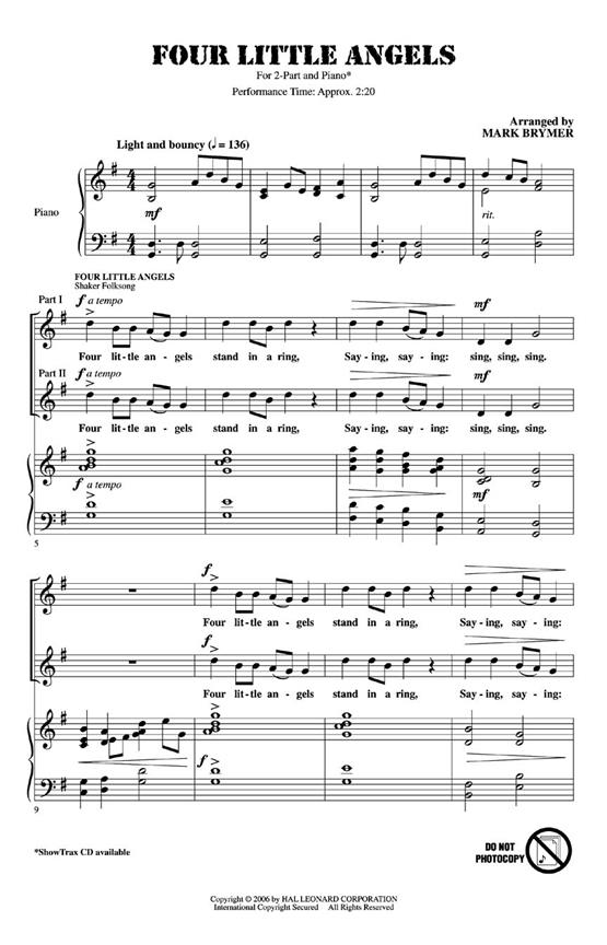 Four Little Angels (Arr. Brymer) (ShowTrax CD)