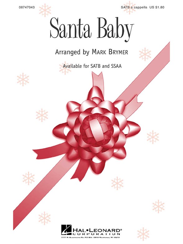 Eartha Kitt: Santa Baby - SATB A Cappella
