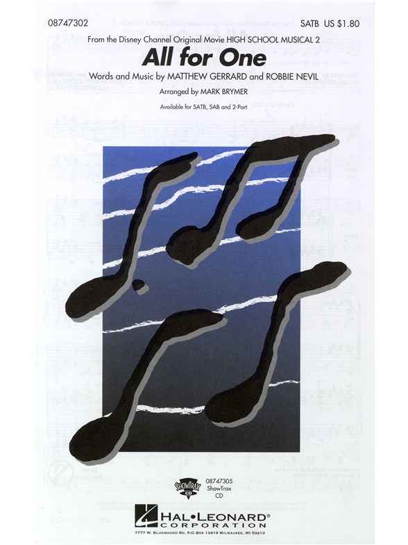 Matthew Gerrard And Robbie Nevil: All For One - SATB