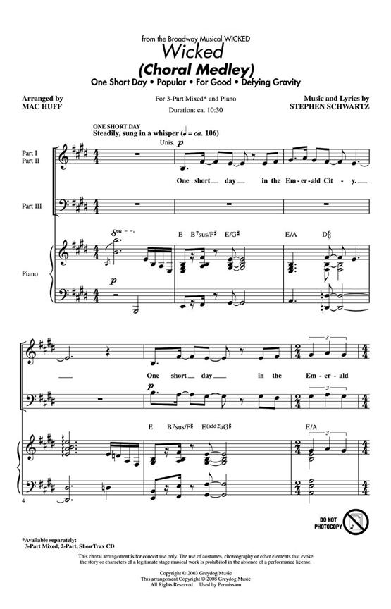 Wicked Choral medley
