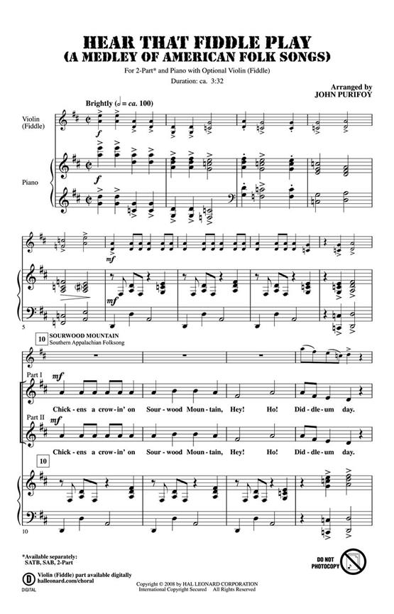 Hear That Fiddle Play : A Medley of American Folk Songs