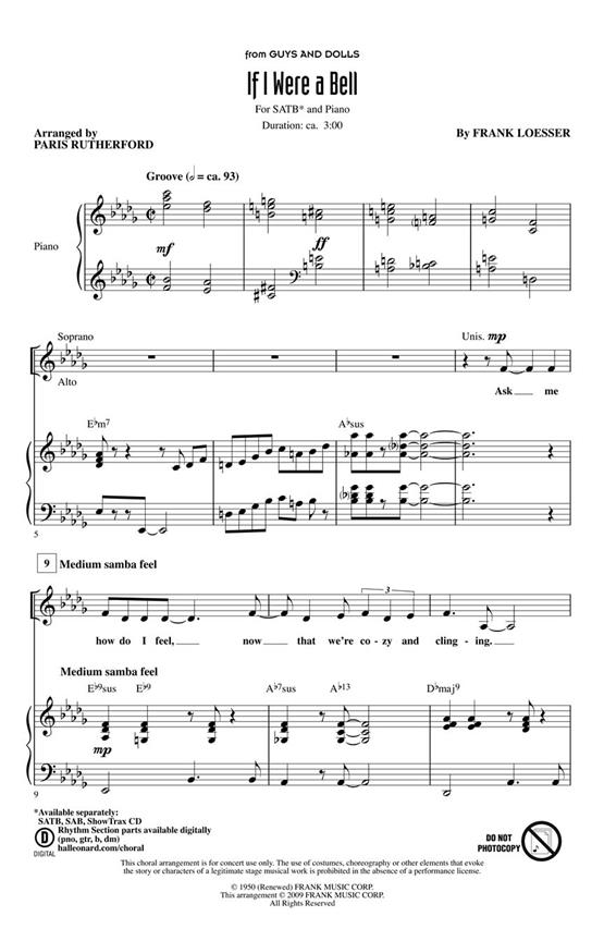 If I Were a Bell : from Guys and Dolls