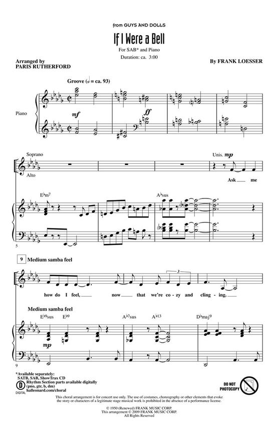 If I Were a Bell : from Guys and Dolls