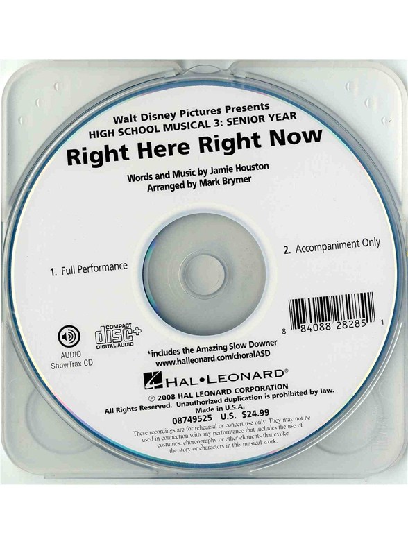 High School Musical 3 - Right Here Right Now (ShowTrax CD)