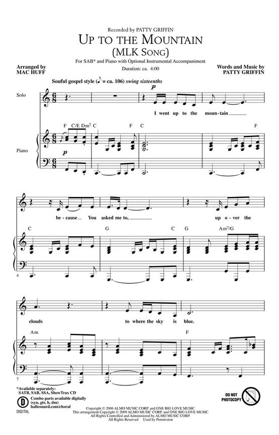 Up to the Mountain : (MLK Song)
