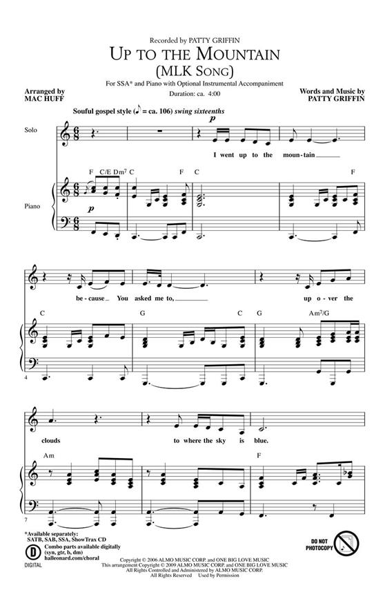 Up to the Mountain : (MLK Song)