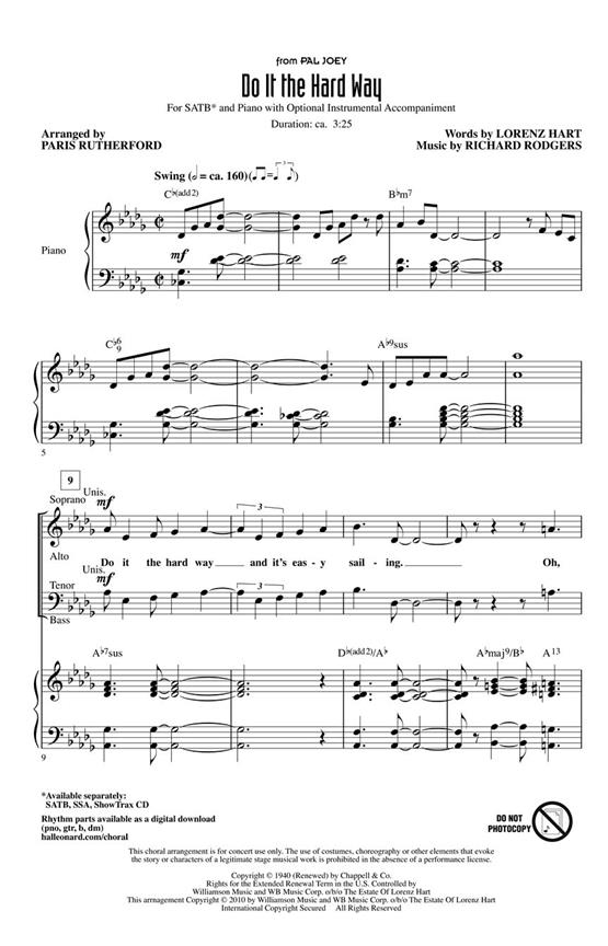 Do It The Hard Way : from Pal Joey