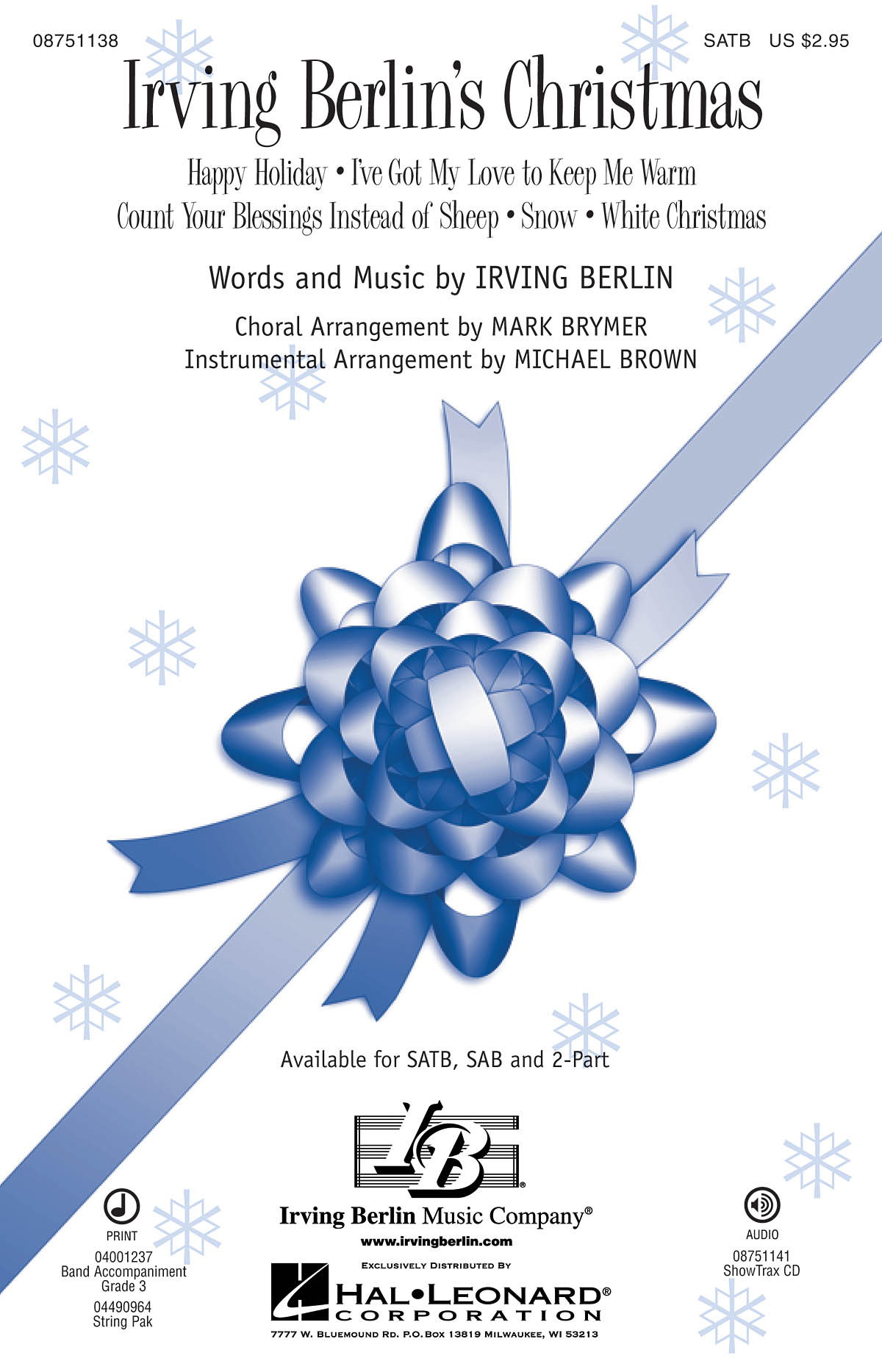 Berlin Irving Berlin's Christmas Medley (Arr Brymer/Brown) Satb Choral