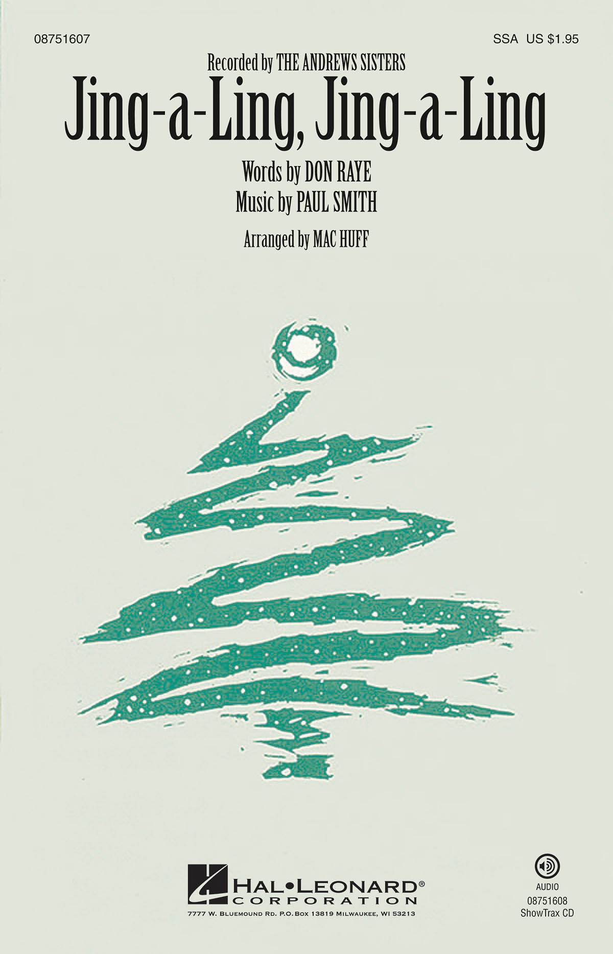 Raye/Smith Jing-A-Ling Jing-A-Ling (Arr Huff Mac) Ssa Choral
