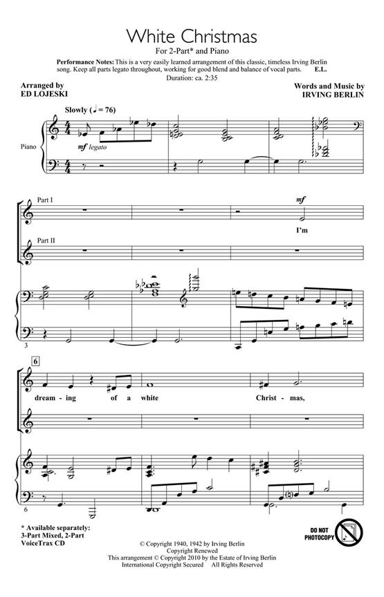 Irving Berlin: White Christmas (2-Part)