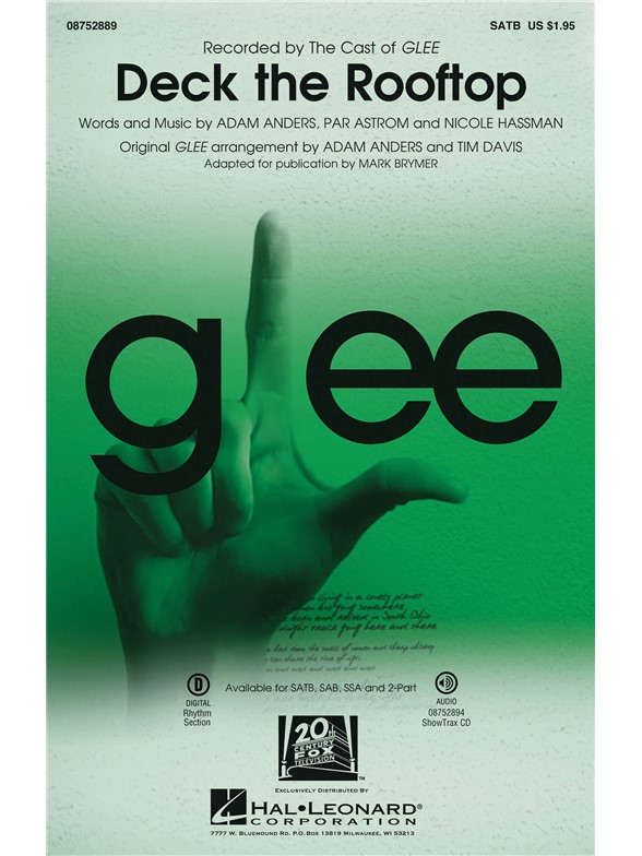 DECK THE ROOFTOP FROM GLEE (BRYMER MARK) SATB CHORAL SHEET MUSIC