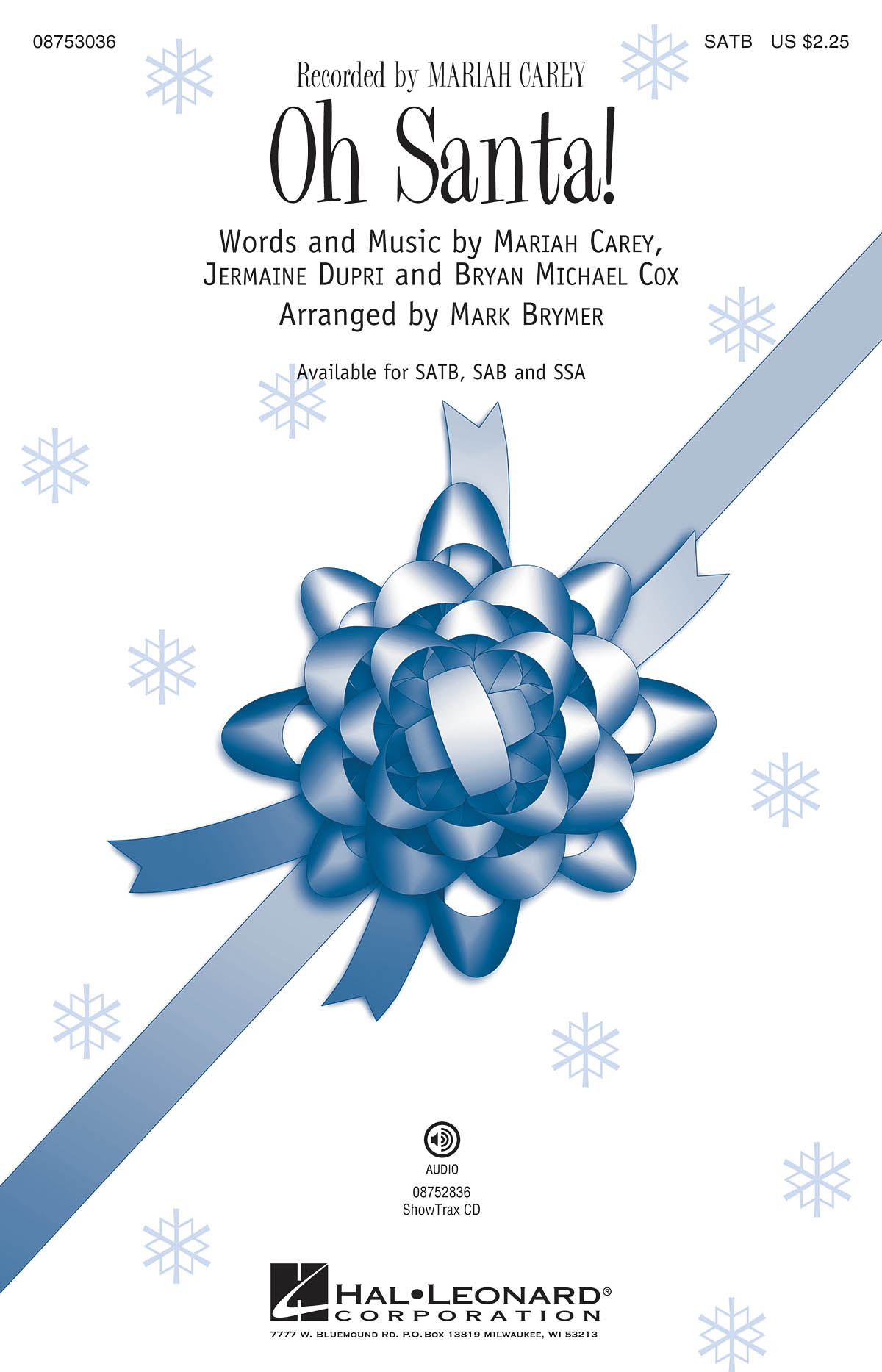 Mariah Carey: Oh Santa! (Arr. Brymer) (SATB)