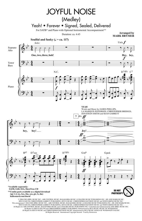 Joyful Noise Medley (Arr. Brymer) (ShowTrax CD)