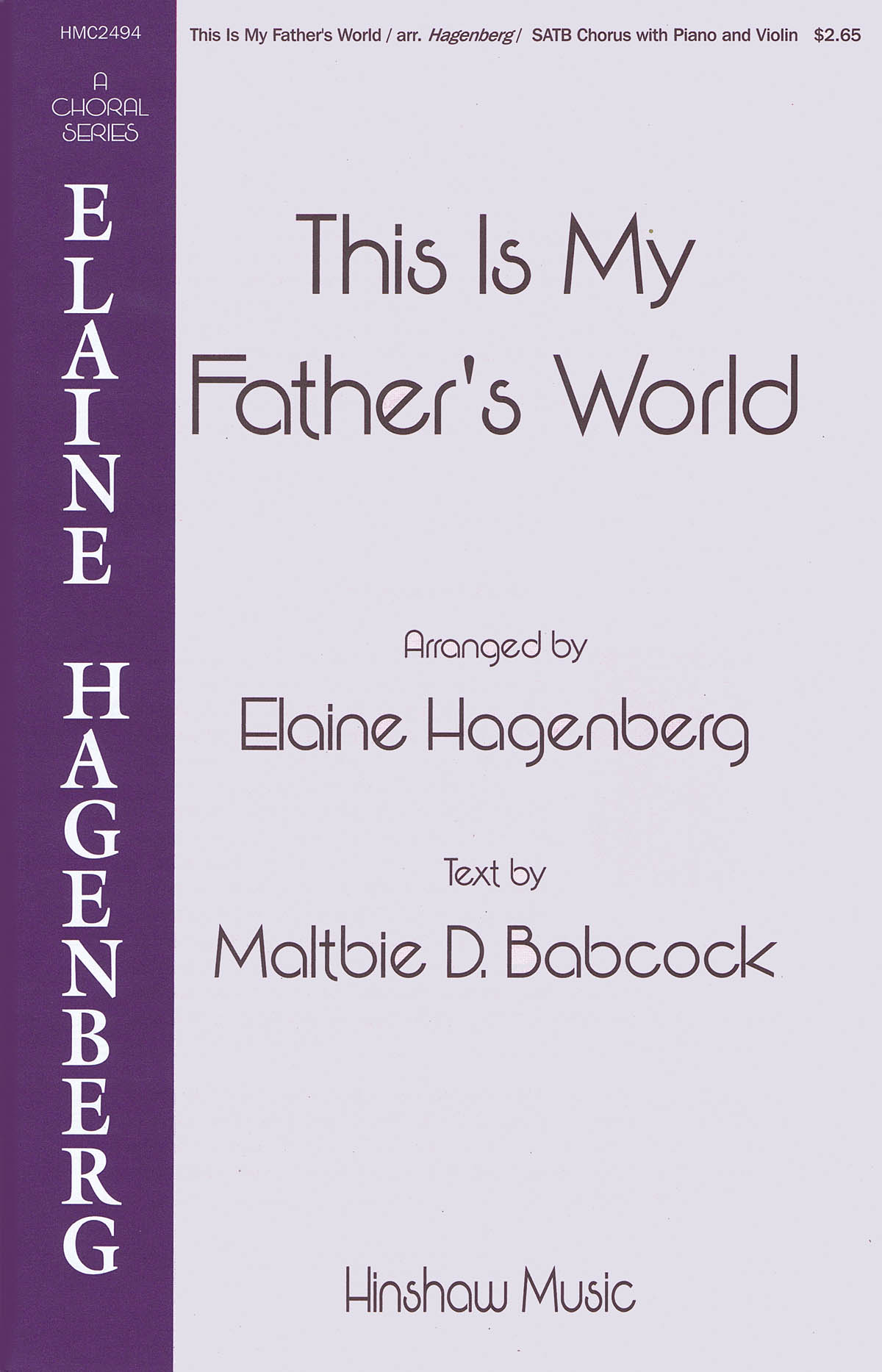 This Is My Father's World (Arr. Hagenberg) (SATB)