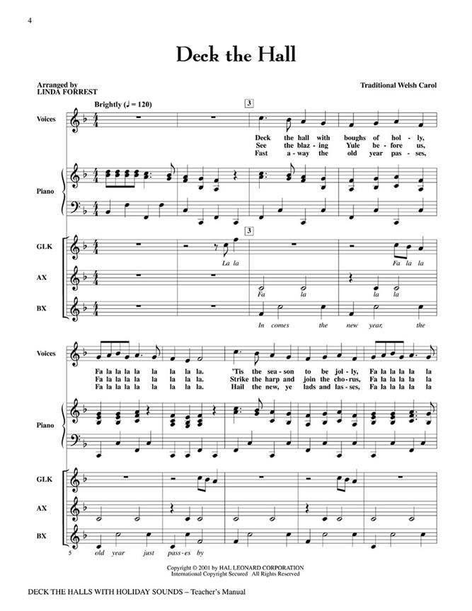 Deck the Halls with Holiday Sounds : A Holiday Collection for Voice, Orff and Piano, Singer 10-Pak
