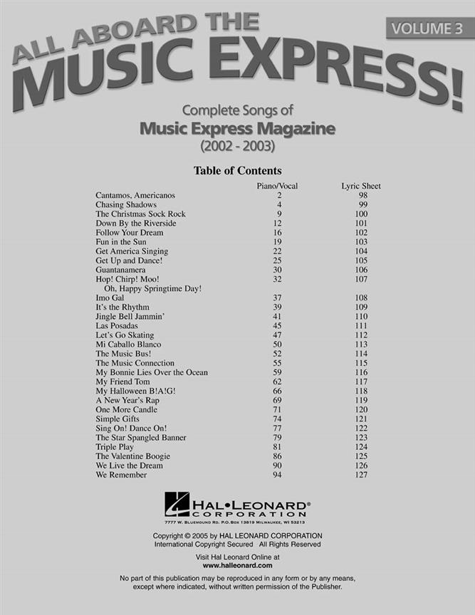 All Aboard the Music Express Vol. 3 : ShowTrax CD