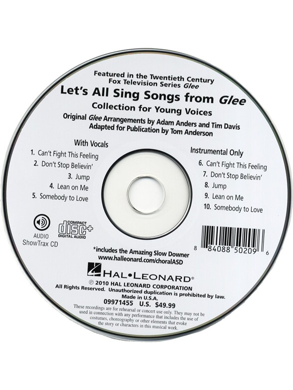 Let's All Sing Songs From Glee - Performance/Accompaniment CD
