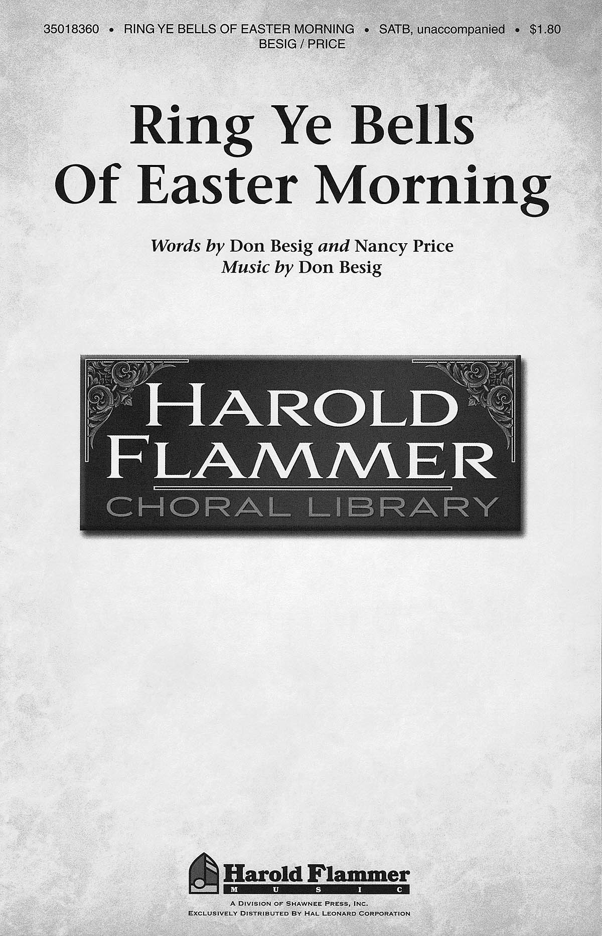 DON BESIG & NANCY PRICE RING YE BELLS OF EASTER MORNING SATB A CAPPELL